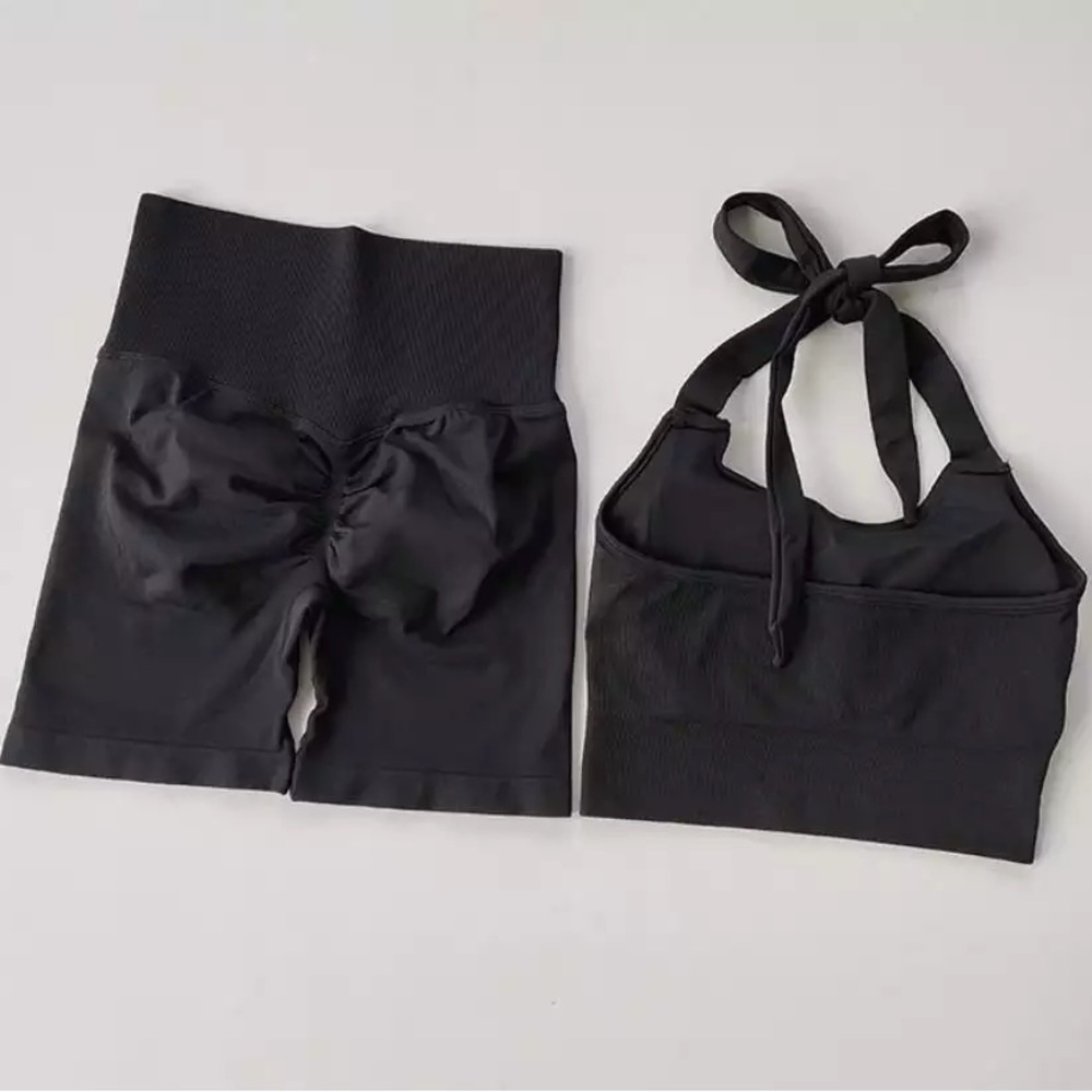 2 piece Black Gym Set